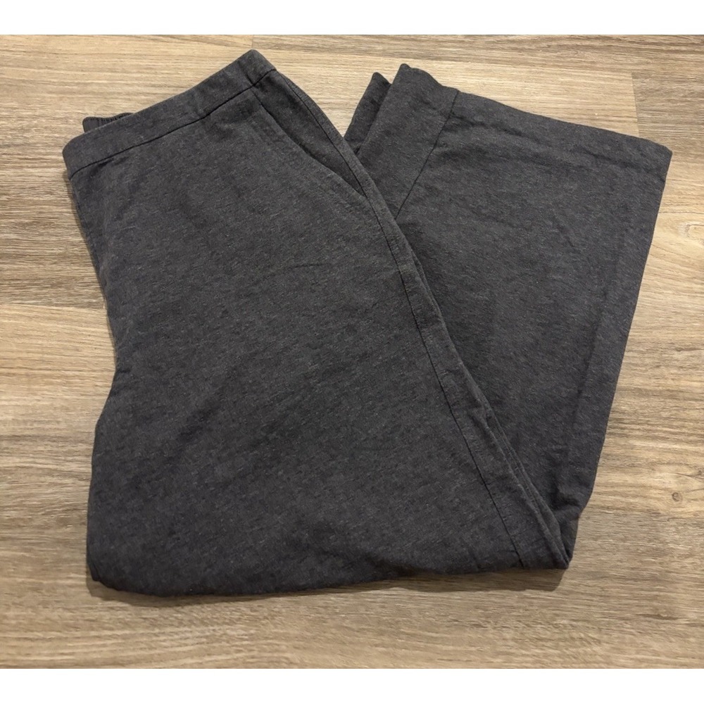 Lafayette 148 Webster Wide Leg French Terry Pull On Pants Gray Large $398
